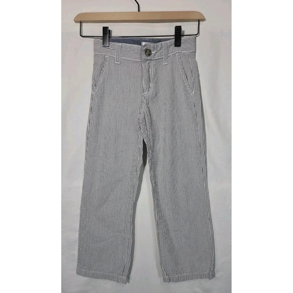 Gymboree Dressed Up Seersucker Pants Boys Size 5 Spring Easter Adjustable Waist‎